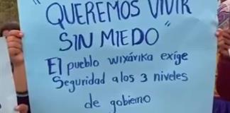 Ante inseguridad, Wix&aacute;rikas de San Andr&eacute;s Cohamiata exigen "acciones urgentes" a los gobierno de Jalisco y al federal