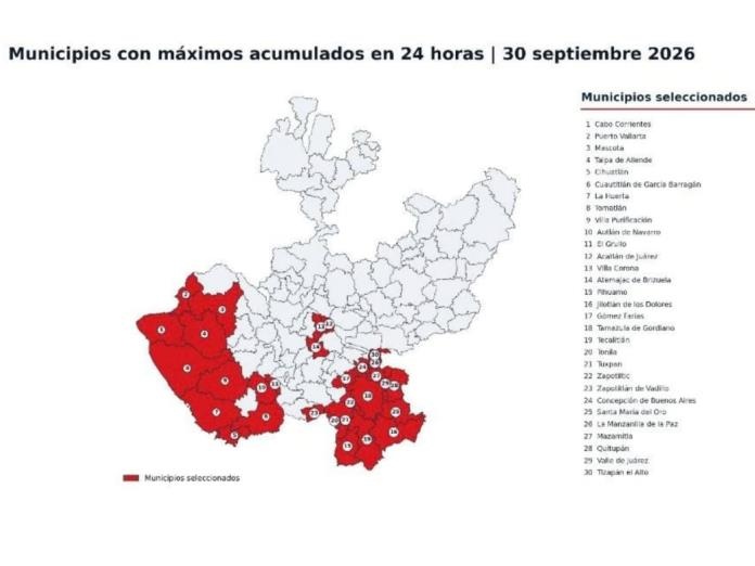 Suspenden clases en seis regiones de Jalisco por lluvias asociadas a Rachel Suspenden clases en seis regiones de Jalisco por lluvias asociadas a Rachel