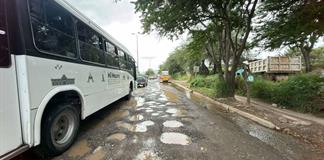 Está destrozada por baches la calle de ingreso a San Martín de las Flores Está destrozada por baches la calle de ingreso a San Martín de las Flores