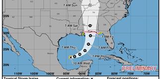 SMN alerta por tormenta tropical Isa&iacute;as en golfo de M&eacute;xico