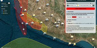 El hurac&aacute;n Sim&oacute;n, como categor&iacute;a 4, se aproxima a las costas de Jalisco y Colima