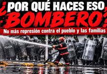 En redes sociales, indigna la participación de bomberos en la dispersión de manifestantes con agua En redes sociales, indigna la participación de bomberos en la dispersión de manifestantes con agua