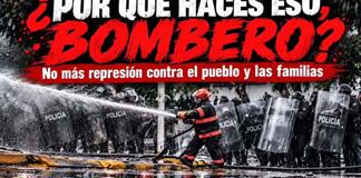 En redes sociales, indigna la participaci&oacute;n de bomberos en la dispersi&oacute;n de manifestantes con agua