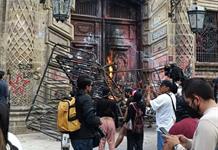 Petardos y fuego empañan la segunda marcha por agua limpia en Guadalajara Petardos y fuego empañan la segunda marcha por agua limpia en Guadalajara