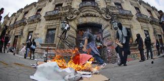 Marchas en Jalisco: ocho años de daños, incendios y detenciones Marchas en Jalisco: ocho años de daños, incendios y detenciones