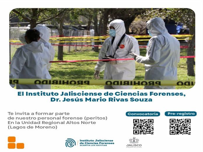 Busca Instituto Jalisciense de Ciencias Forenses incorporar nuevos peritos a la Unidad Altos Norte Busca Instituto Jalisciense de Ciencias Forenses incorporar nuevos peritos a la Unidad Altos Norte