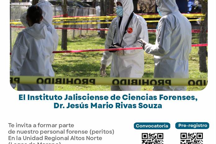 Busca Instituto Jalisciense de Ciencias Forenses incorporar nuevos peritos a la Unidad Altos Norte Busca Instituto Jalisciense de Ciencias Forenses incorporar nuevos peritos a la Unidad Altos Norte