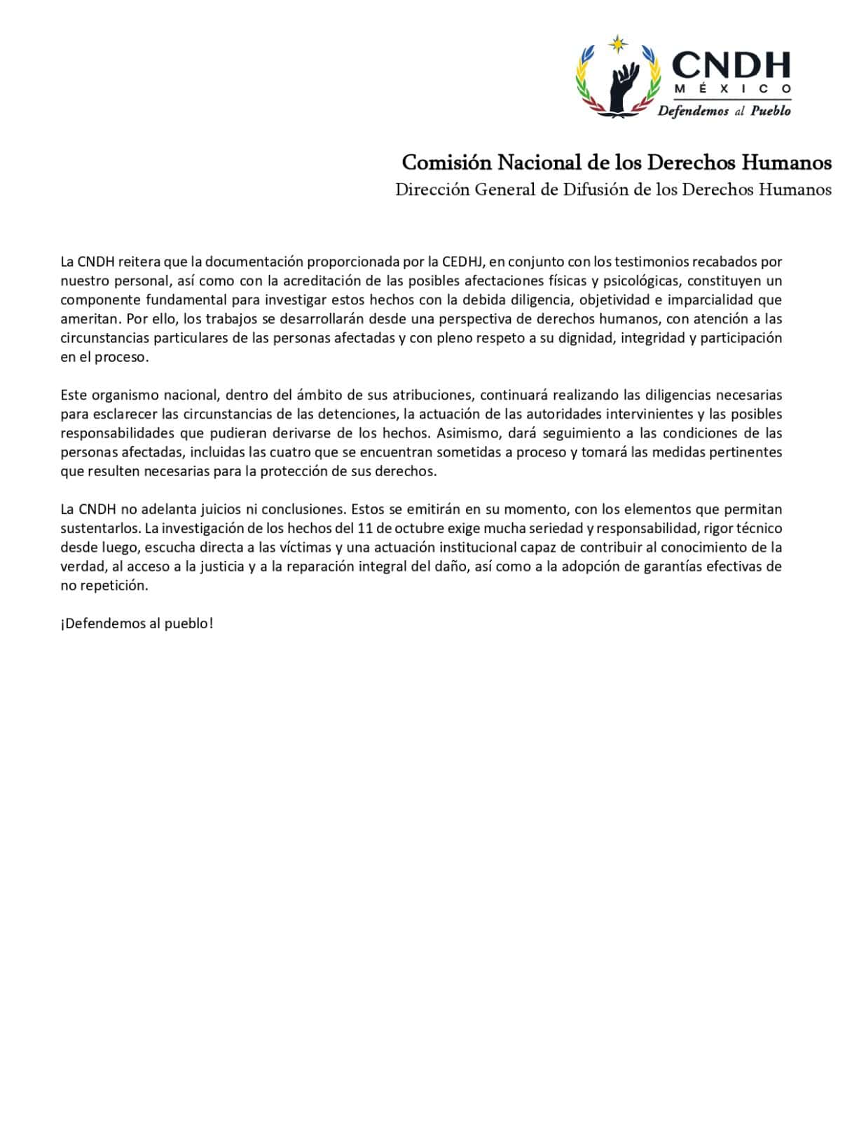 CNDH investigará posibles actos de tortura durante represión de manifestantes en Guadalajara CNDH investigará posibles actos de tortura durante represión de manifestantes en Guadalajara