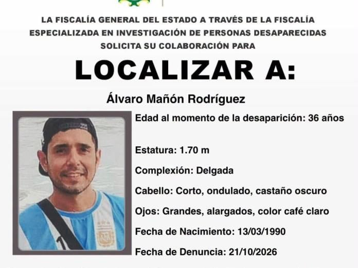 Reportan desaparición de Álvaro Mañón Rodríguez en Bahía de Banderas Reportan desaparición de Álvaro Mañón Rodríguez en Bahía de Banderas