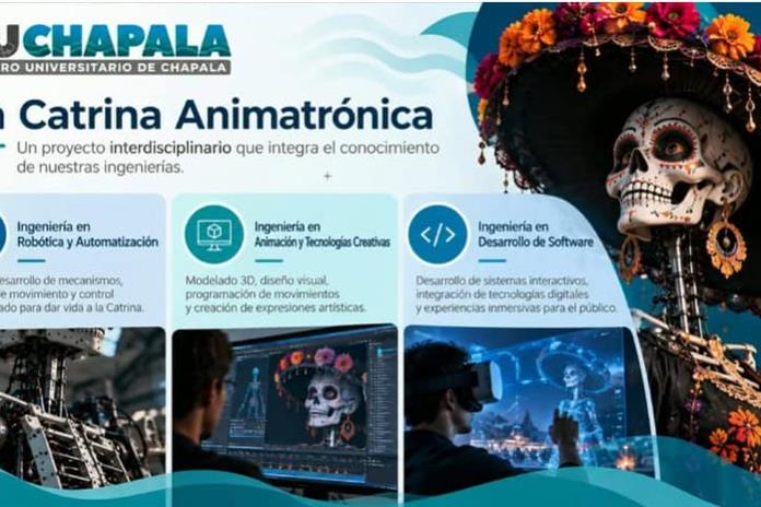 Una catrina de siete metros hecha por estudiantes recibirá a los visitantes de Chapala Una catrina de siete metros hecha por estudiantes recibirá a los visitantes de Chapala